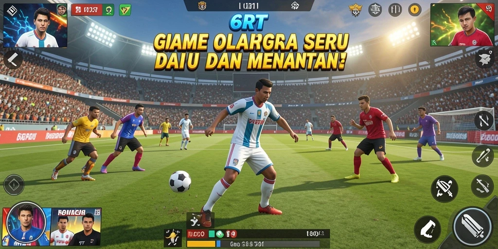 Tampilan gameplay seru dalam 6RT yang penuh aksi.