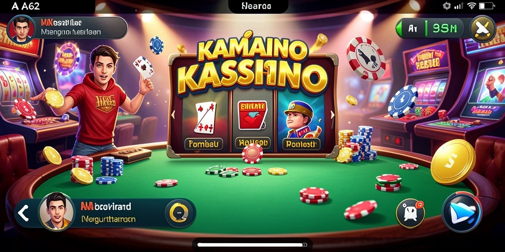 Screenshot gameplay menunjukkan keseruan bermain Kasino di AA62.
