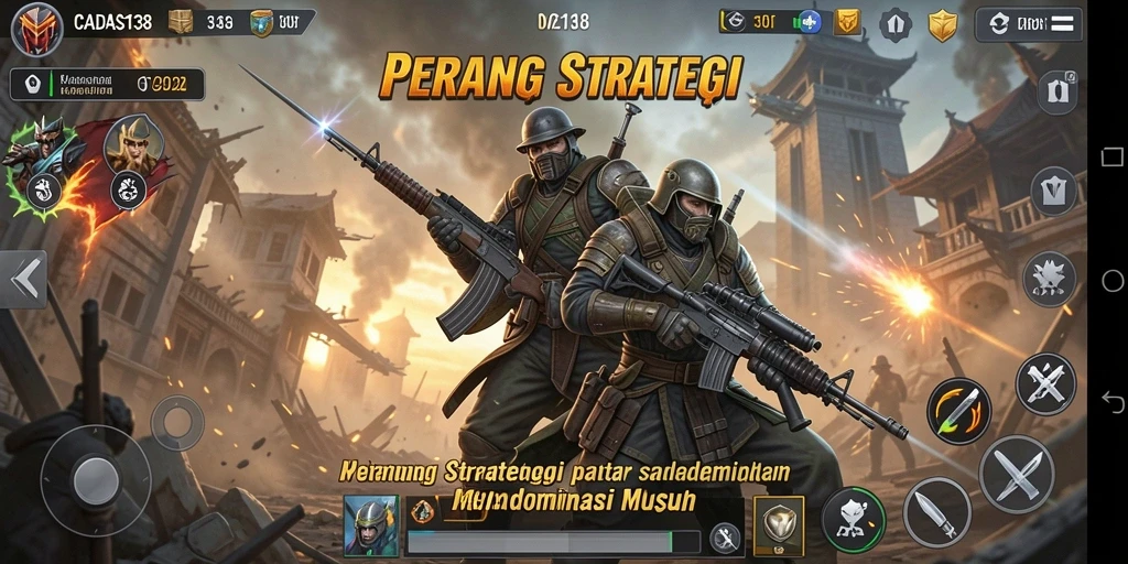 Tampilan menarik dari gameplay CADAS138 saat merencanakan serangan strategis.