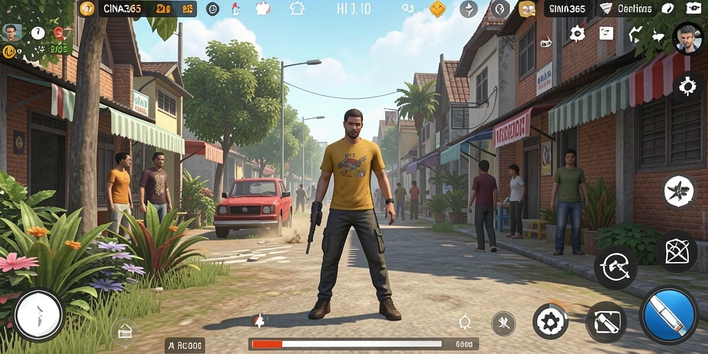 Menampilkan gameplay seru dari CINA365 dengan interaksi mendalam.
