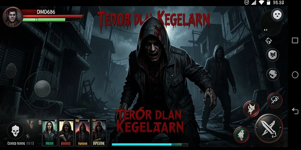 Screenshot DMD686 menampilkan momen mencekam dalam gameplay Horror.