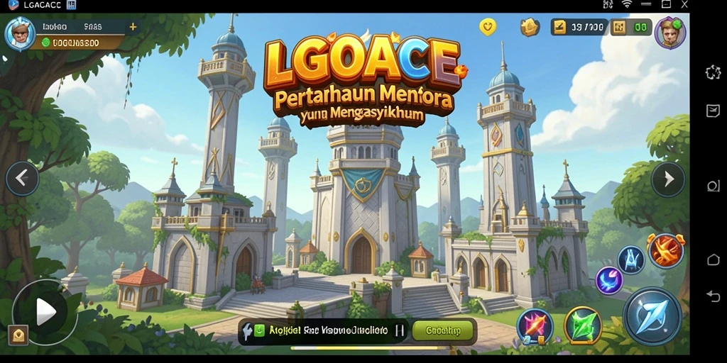 Tampilan menarik dari gameplay LGOACE dalam Tower Defense.