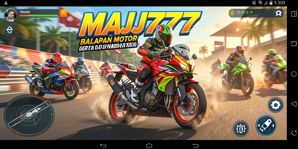 Gameplay seru balapan motor dengan grafis menawan di MAJ777.
