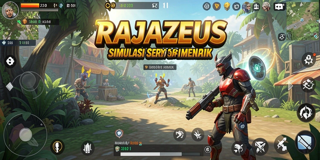 Tampilan gameplay <strong>RAJAZEUS</strong> yang menakjubkan dan interaktif.
