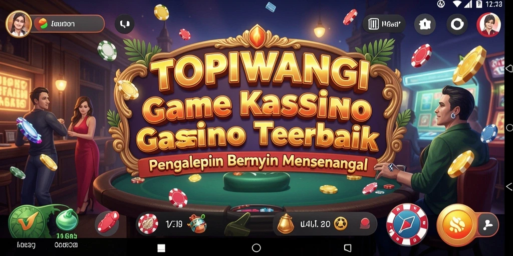 Screenshot dari gameplay seru TOPIWANGI yang menampilkan berbagai permainan kasino.