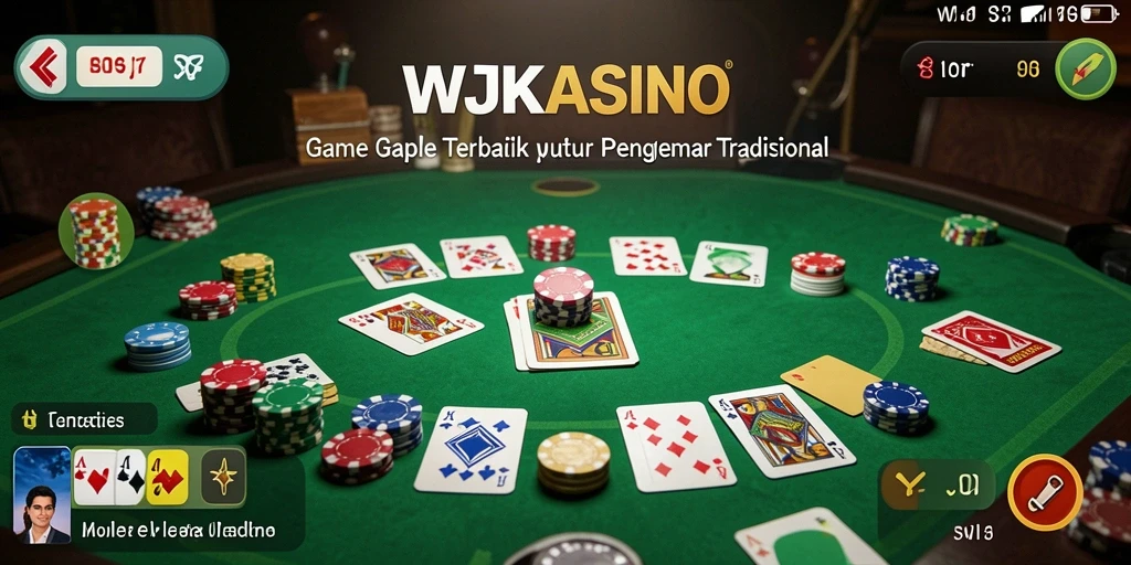Gameplay seru WJKASINO yang menampilkan momen seru Gaple.
